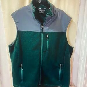 Lands' End Green and Gray Vest